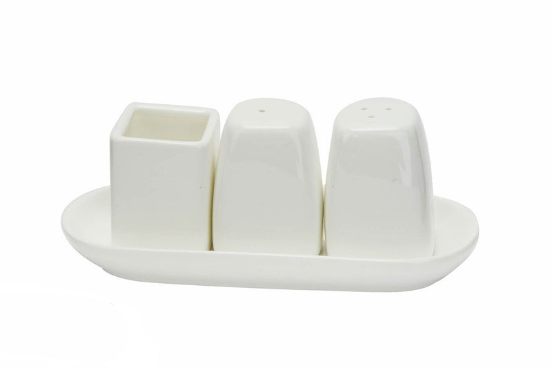 White Salt and Pepper Set