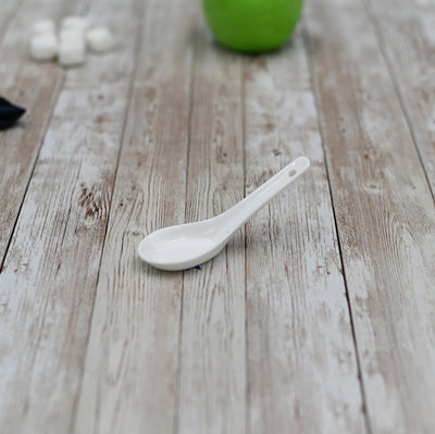 Fine Porcelain And Bamboo Serving Tray Combo Set With 12 Single Shooter Spoons