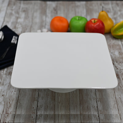 Square White Cake Stand 12" inch X 12" inch X 3.5" inch | In Colour Box