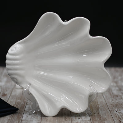 White Shell Dish 11.5" inch X 11" inch | 28.5 X 28 Cm