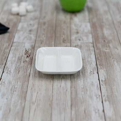 Set Of 12 Rectangle White Soy Dish 3.25" inch X 3.25" inch |