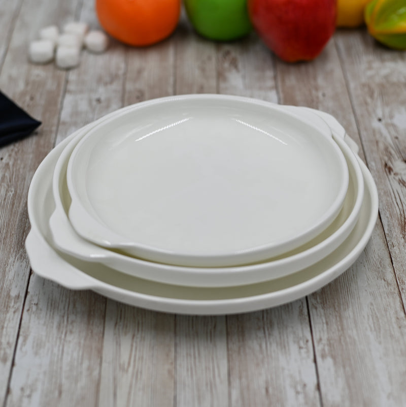 Set Of 4 White Baking Dish 10" inch | 25.5 Cm