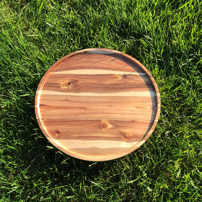 Acacia Wood Round Plate / Platter 16" Diameter, Dishwasher safe - NYStep