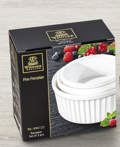 White 3 Pcs Ramekin Set 3.5" inch X 1.5" inch | 4" inch X 2" inch | 4.5' 'X 2''