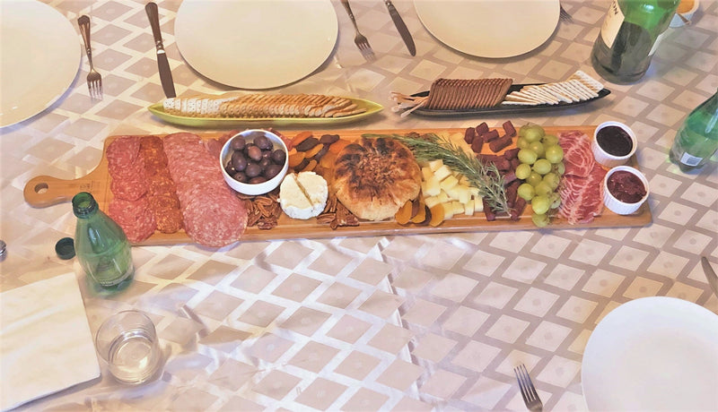 Bamboo Charcuterie Board With Handle 39.4" inch X 7.9" inch | 100 X 20 Cm