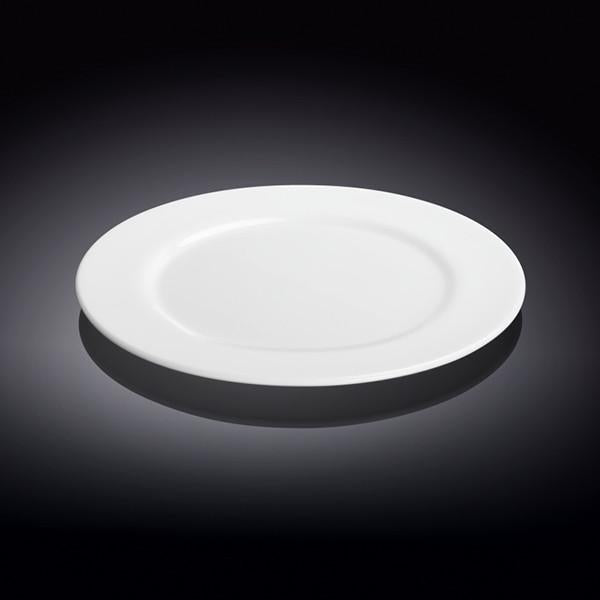 Set Of 6 Professional Rolled Rim White Dessert Plate 8" inch | 20 Cm