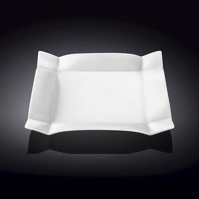 Set Of 3 White Square Dessert Plate 8" inch X 8" inch | 20 X 20 Cm