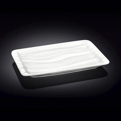 White Rectangle Japanese Style Dish 8.5" inch X 5.5" inch|