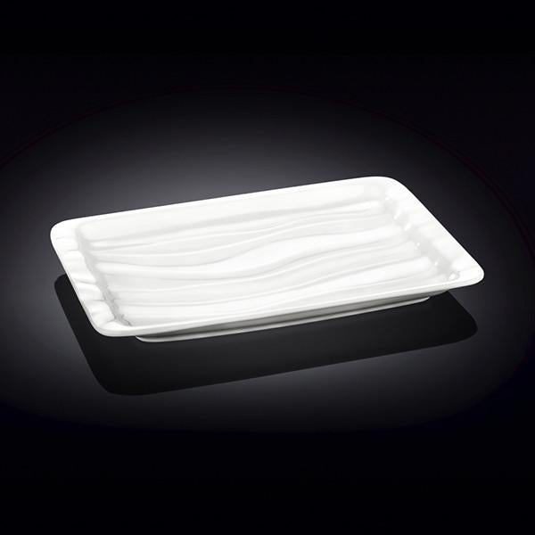 Set Of 6 White Rectangle Japanese Style Dish 8.5" inch X 5.5" inch|