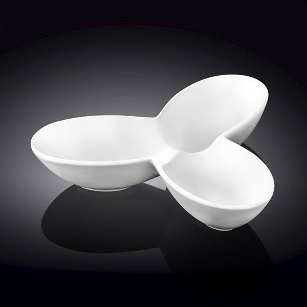 White 3 Part Divided Dish 5" inch | 13 Cm