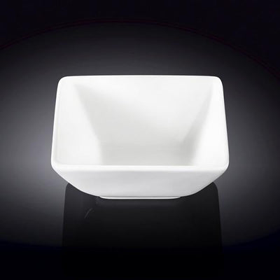 White Square Snack / Sauce Dish 4.75" inch X 4.5" inch X 2.5" inch |11 Fl Oz