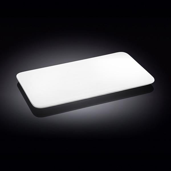 Set Of 3 White Rectangle Flat Platter 12" inch X 7.5" inch| 30 X 19 Cm