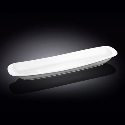 Set Of 6 White Celery Tray / Dish 13" inch | 33 Cm