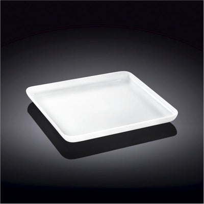 Set Of 6 White Square Dish 7.5" inch X 7.5" inch | 19 X 19 Cm