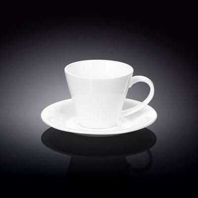 6 OZ | 180 ML TEA CUP & SAUCER - WILMAX PORCELAIN WILMAX