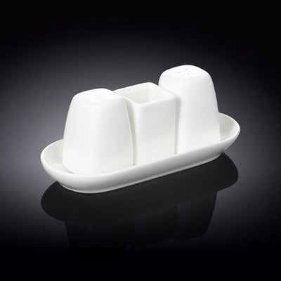 White Salt and Pepper Set