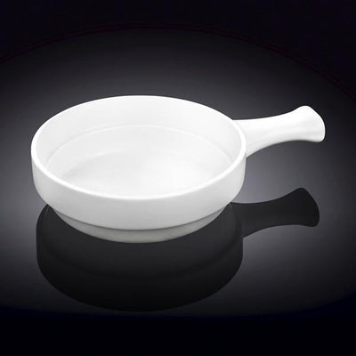 BAKING DISH WITH HANDLE 6" | 15 CM
 10 OZ | 300 ML - WILMAX PORCELAIN WILMAX