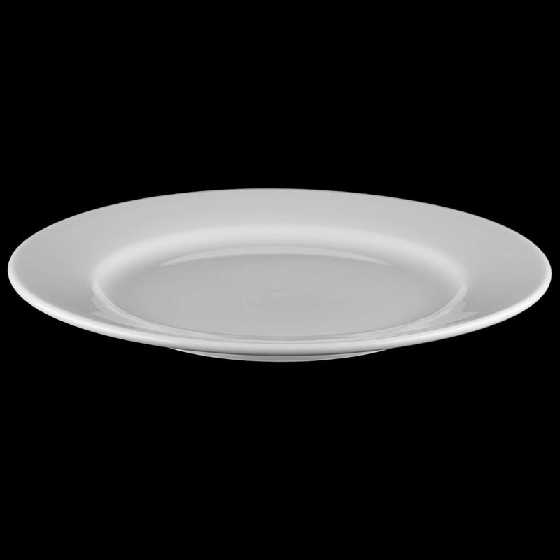 Set Of 12 Professional Rolled Rim White Dessert Plate 7" inch | 18 Cm