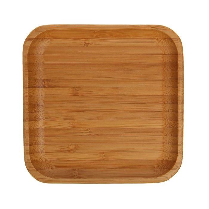 Set Of 6 Bamboo Square Plate 6" inch X 6" inch |For Appetizers