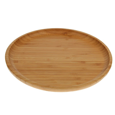 Set Of 3 Bamboo Round Plate 10" inch |For pizza / Barbecue / Steak