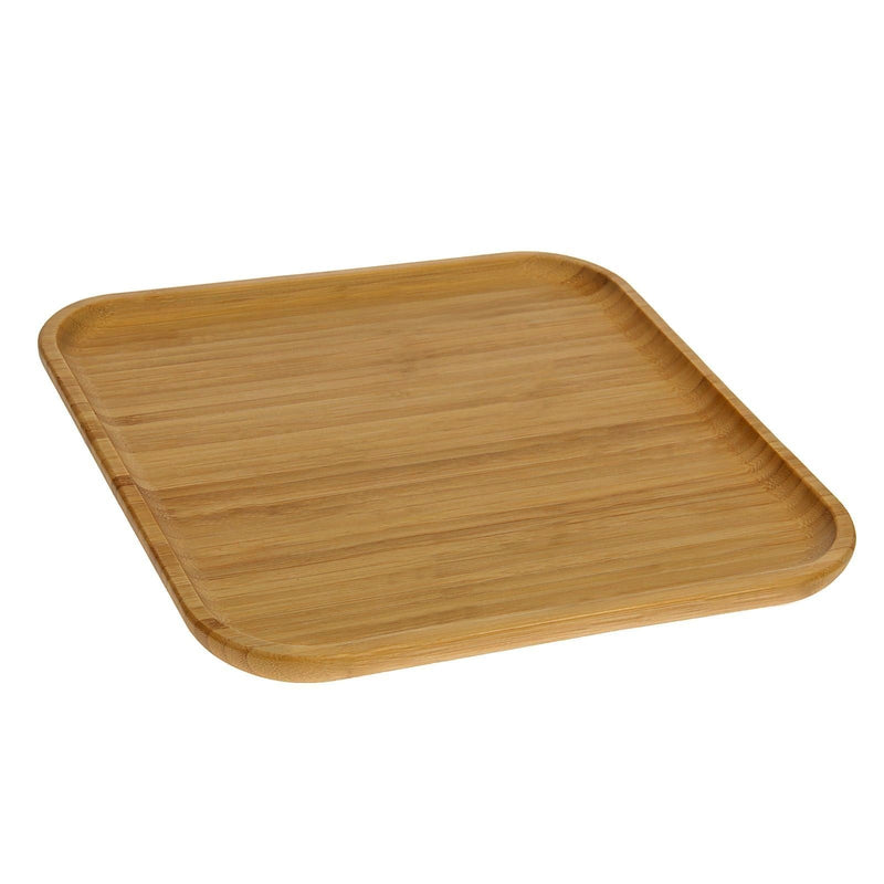 Set Of 6 Bamboo Square Platter 12" inch X 12" inch | For Appetizers / Barbecue / Steak