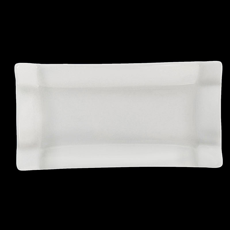 Set Of 6 Rectangle White Platter 7.75" inch X 4" inch | 19.5 X 10 Cm