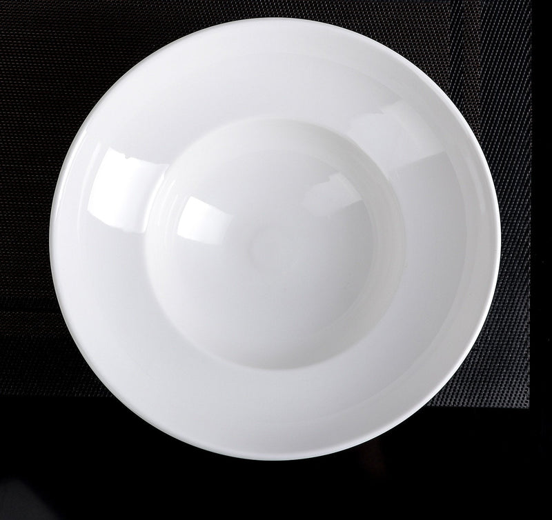 White Deep Salad or Soup Plate 9.75" inch | 16 Fl Oz |