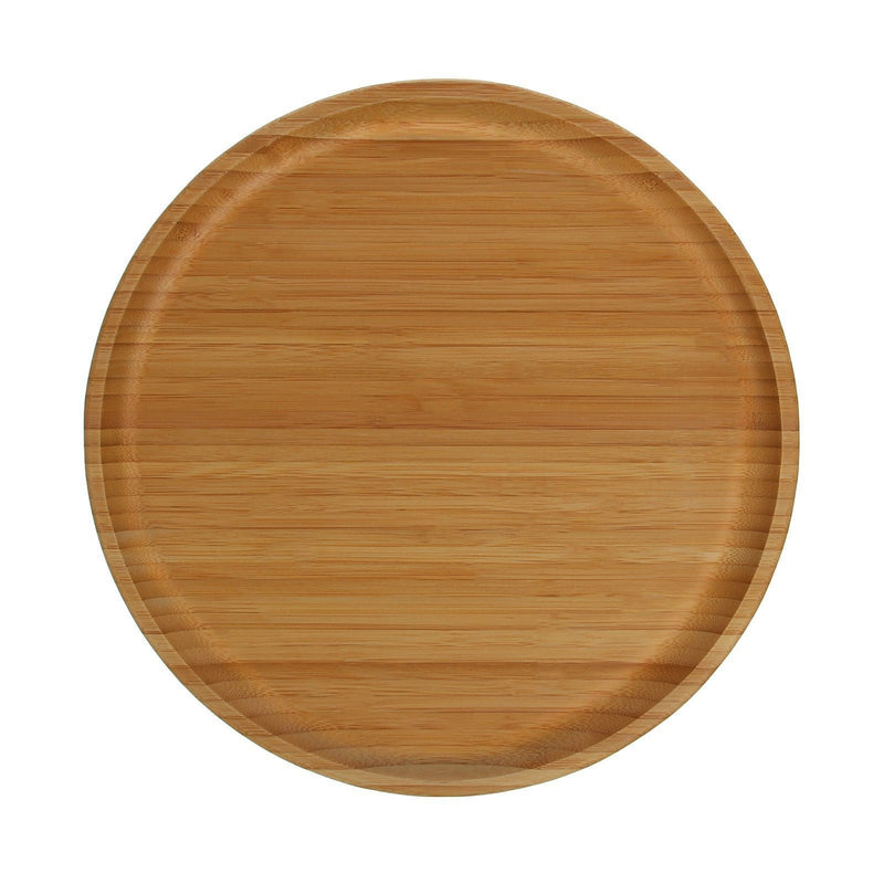 Set Of 3 Bamboo Round Platter 14" inch | For pizza / Barbecue / Steak