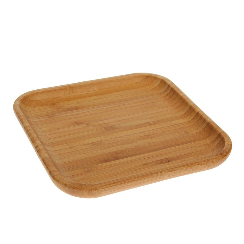 Bamboo Square Plate 8" inch X 8" inch | For Appetizers / Barbecue