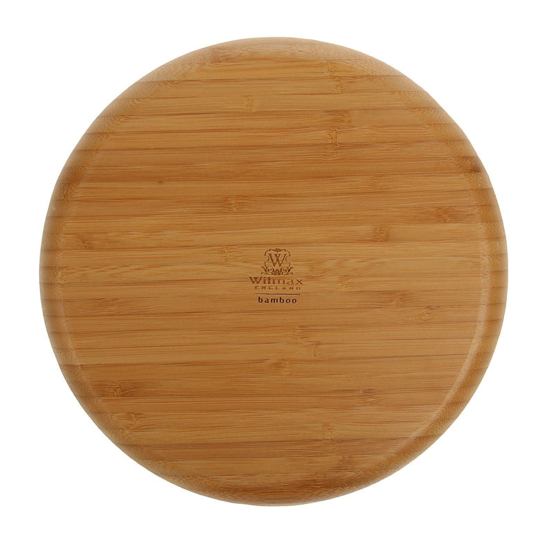 Set Of 3 Bamboo Round Plate 10" inch |For pizza / Barbecue / Steak