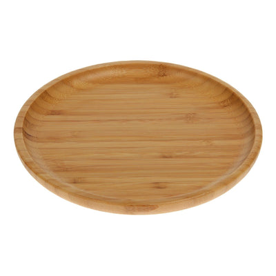 Set Of 6 Bamboo Round Plate 9" inch |For Appetizers / Barbecue / Steak