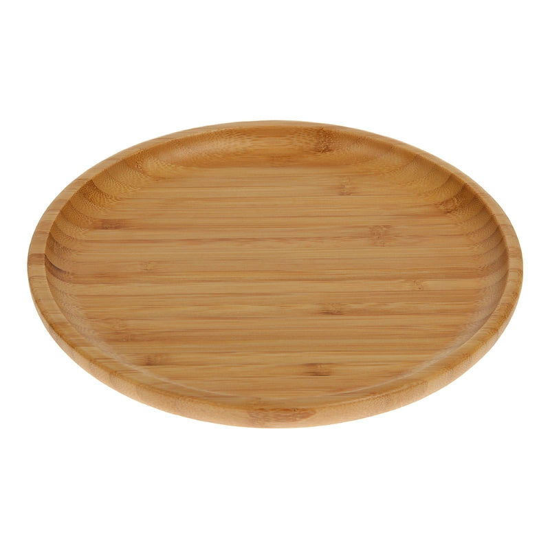 Set Of 6 Bamboo Round Plate 9" inch |For Appetizers / Barbecue / Steak