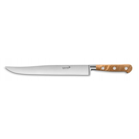 FORGED SABATIER DEG YATAGAN CARVING KNIFE 22 cm olive wood