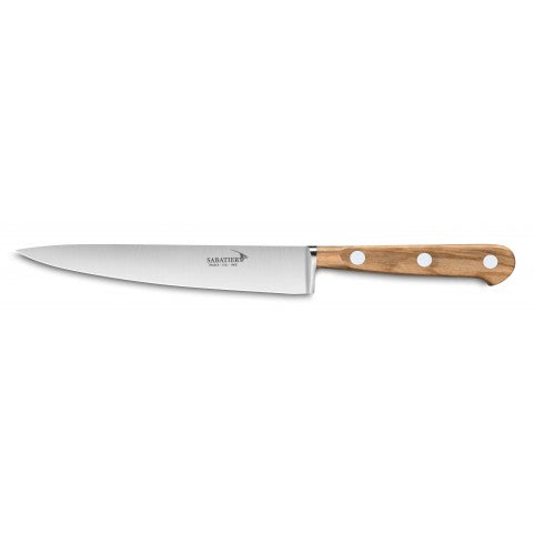 FORGED SABATIER DEG CANADEAN FILLET KNIFE 15 CM olive wood