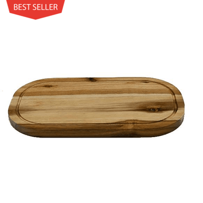 Acacia Serving Rounded cutting board 14" X 8"