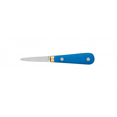 OYSTER KNIFE WITH BOLSTER – BLUE POM HANDLE