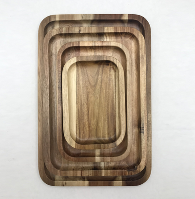 Acacia Wood Serving Tray / Eco Tableware / Dish 12" X 8" | Dishwasher Safe - NYStep