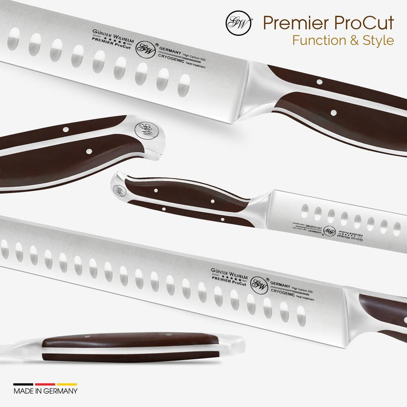 Gunter Wilhelm Premier Slicer/Brisket Knife, 12 Inch | Dark Brown ABS Handle SKU: 30-320-0612