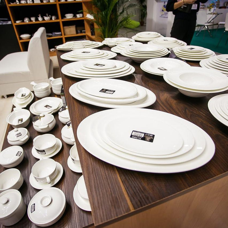 Fine Porcelain Rolled Rim Dinner Plate 10" | 25.5 Cm WL-991015/A - NYStep