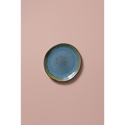 Plate Palmer Lotus 20.5cm Turquoise Black Stoneware 1 piece(s)