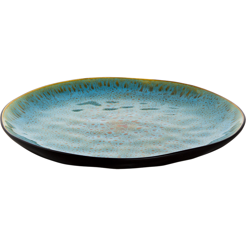 Plate_Palmer_Lotus_27.5cm_Turquoise_Black_Stoneware_1_piece_s_