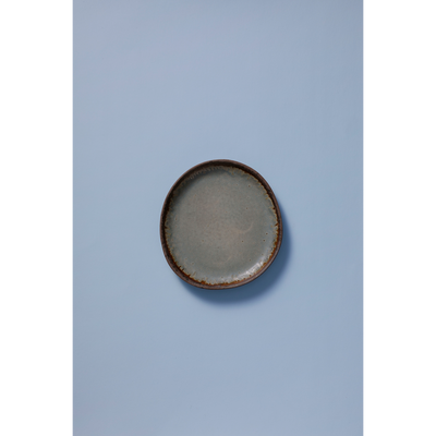 Brown Stoneware Plate, 17cm, Collection David Mucky, 1 piece, Palmer