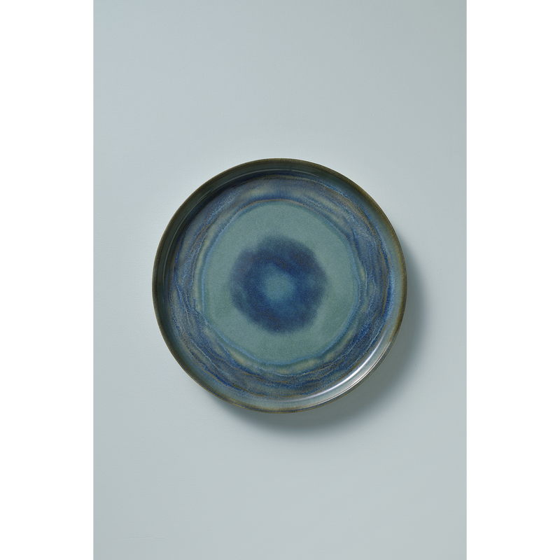 Stoneware Plate, Color Green, 1 piece/ Diameter: 28 cm/ Collection Miami/ Palmer