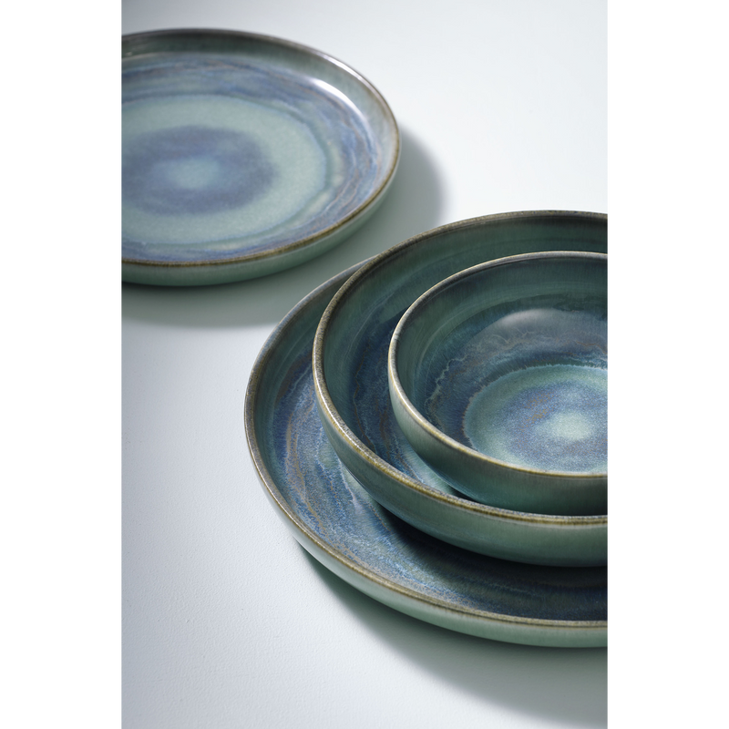 Stoneware Bowl, Color Green, 1 piece/ Diameter 16 cm/ Collection Miami/ Palmer