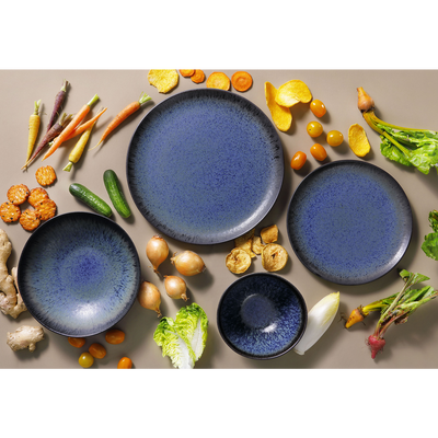 Plate Stoneware, 22 cm, Collection Blue Tama, Palmer, 1 piece