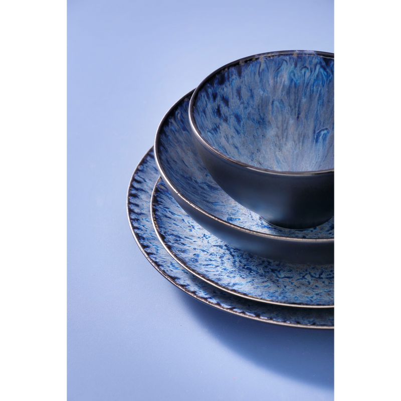 Plate Palmer Lester 27cm Blue Stoneware 1 piece(s)