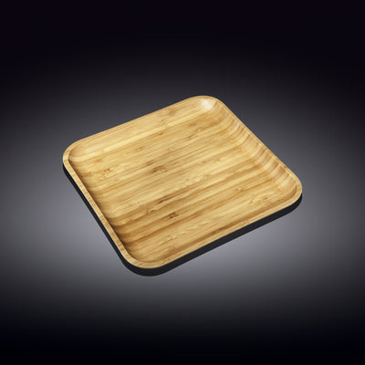 Natural Bamboo Plate 9" X 9" | 23 Cm X 23 Cm WL-771022/A - NYStep