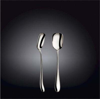 18/10 STAINLESS STEEL ICE CREAM SPOON 5.75" | 15 CM SET OF 6  IN COLOUR BOX WL-999122/6C