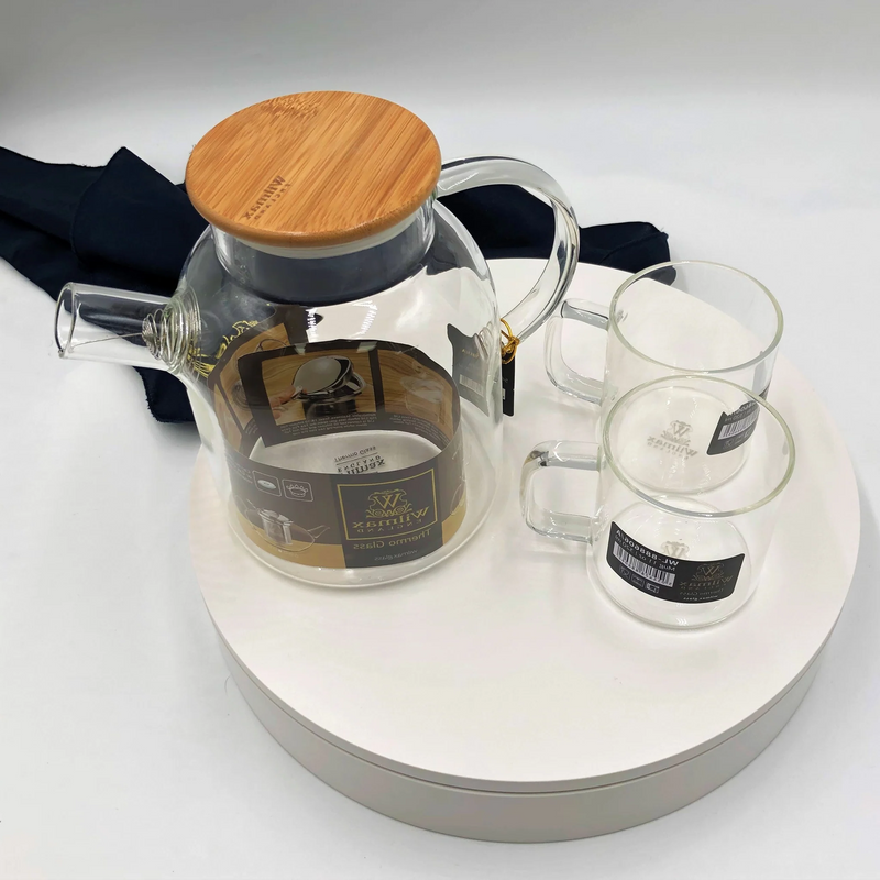3 Piece Thermo Glass Asian Tea Entertaining Set For 2  WL-555062 - NYStep