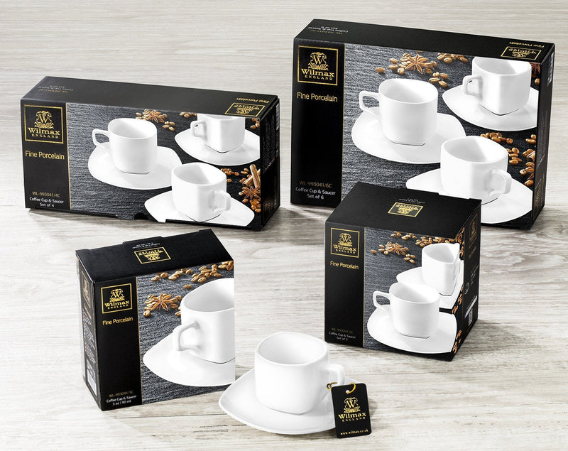 Fine Porcelain 3 Oz | 90 Ml Coffee Cup & Saucer WL-993041/Ab - NYStep